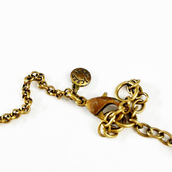 J. Crew Gold & Black Rhinestone Medallion Statement Necklace - Picture 7 of 7